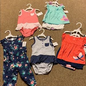 Carter’s 9mo Warmer Weather Girl Bundle ALL NWT 💜